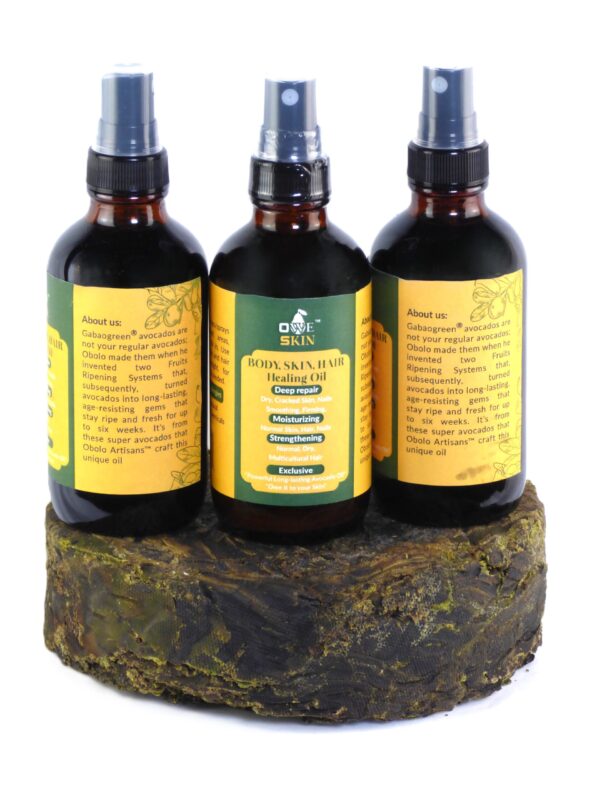 BODY HAIR & SCALP OIL-100% Cold Pressed Extra Virgin Long-lasting Avocado's Oil- 4 FL OZ (120 mL) - Image 2